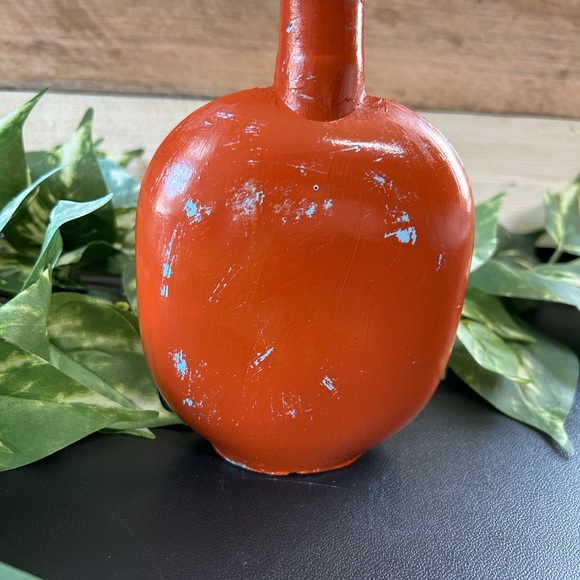 Upcycled Native American Glass Beaded Jar Corked Distressed Shelf Sitter Decor - Picture 10 of 16